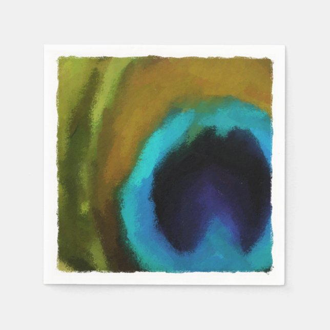 Guardanapo De Papel Olho de Pena de Pavão (Frente)