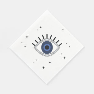 Guardanapo De Papel Olho mau de proteção azul