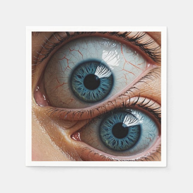 Guardanapo De Papel Olhos assustadores (Frente)