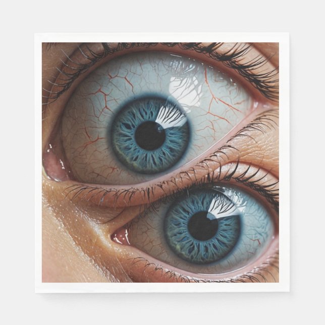 Guardanapo De Papel Olhos assustadores (Frente)