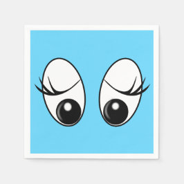 Guardanapo De Papel Olhos Azuis Curiosos Nápoles - Personalizável