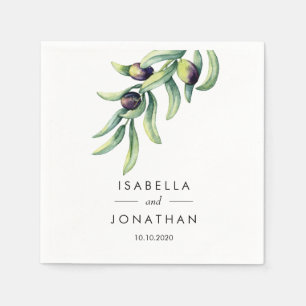 Guardanapo De Papel Oliva   Casamento Russo Personalizado