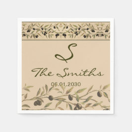Guardanapo De Papel Olive Branch: Um Casamento Tuscano