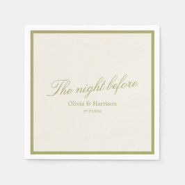 Guardanapo De Papel Olive Green Rehearsal Dinner Napkins