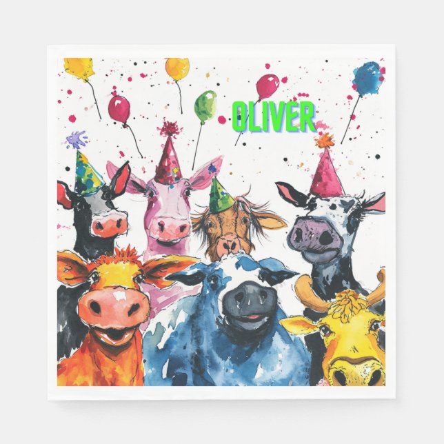 Guardanapo De Papel Oliver Birthday (Frente)