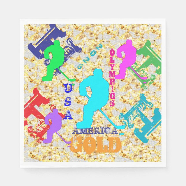 GUARDANAPO DE PAPEL OLYMPIC HOCKEY (Frente)