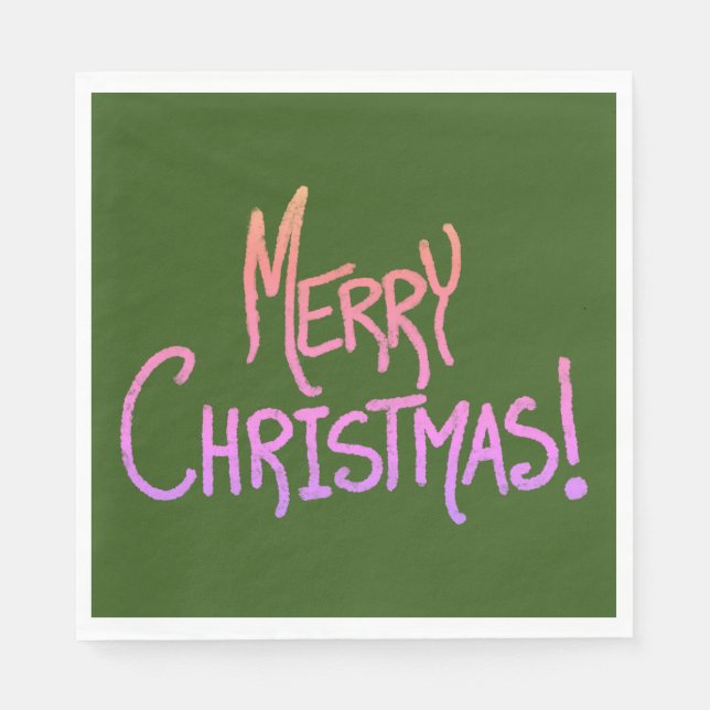 Guardanapo De Papel Ombré Felry Christmas Napkins" (Frente)