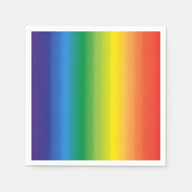 Guardanapo De Papel Ombre Rainbow Pride (Frente)