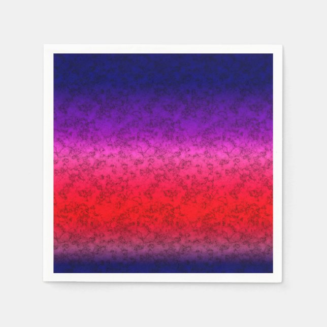 Guardanapo De Papel Ombre vermelho-azul (Frente)