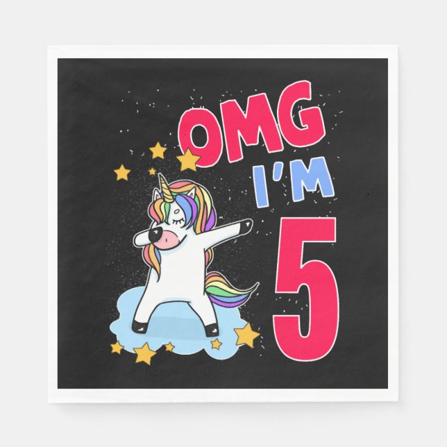 GUARDANAPO DE PAPEL OMG I AM 5 (Frente)