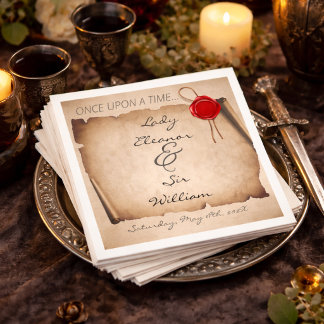 Guardanapo De Papel Once Upon A Time Medieval Moody Scroll Wax Seal