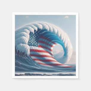 Guardanapo De Papel Onda Americana para o Oceano Bandeira