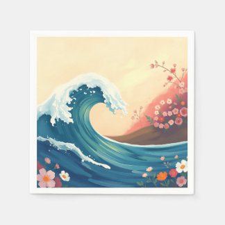 Guardanapo De Papel Onda Oceânica Impressionista