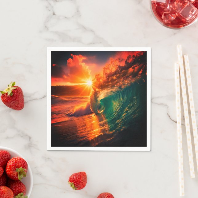 Guardanapo De Papel Ondas do Oceano (Insitu)