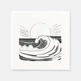 Guardanapo De Papel Ondas do Oceano