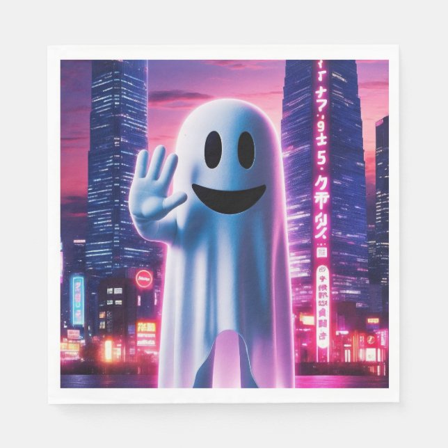 Guardanapo De Papel Ondas Ghosty e Luzes Urbanas (Frente)