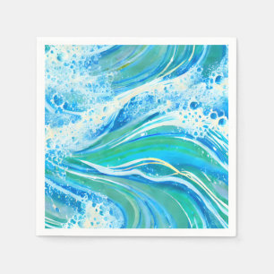 Guardanapo De Papel Ondas marítimas azuis