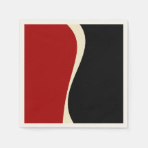 Ondas Simples 2 em Vermelho e Creme