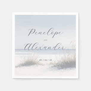 Guardanapo De Papel Ondas Tranquilas de Praia em Pastel