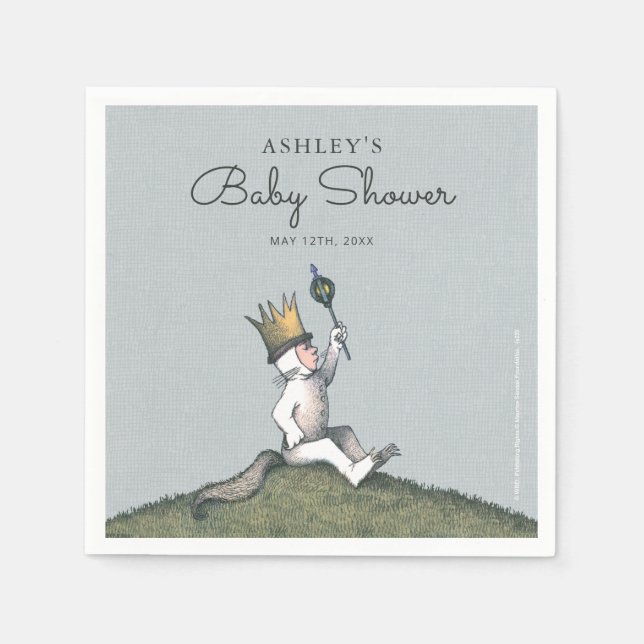 Guardanapo De Papel Onde as coisas selvagens são Chás de fraldas Napki (Frente)