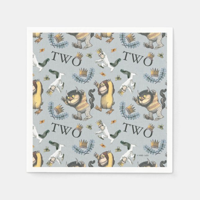 Guardanapo De Papel Onde as coisas selvagens são segundos aniversários (Frente)