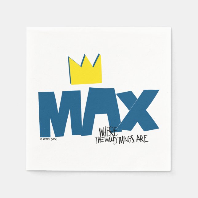 Guardanapo De Papel Onde Vivem os Monstros | Max e Coroa (Frente)