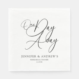 Guardanapo De Papel One Day Away Elegant Rehearsal Dinner Personalized