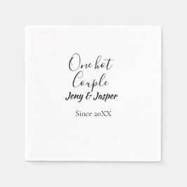 Guardanapo De Papel One hot couple add name since 20XX year date
