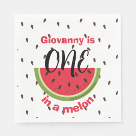 Guardanapo De Papel One in a Melon 1st Birthday Party