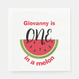 Guardanapo De Papel One in a Melon 1st Birthday Party