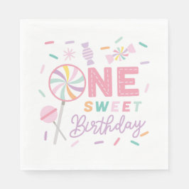 Guardanapo De Papel One Sweet Birthday Luncheon Napkin