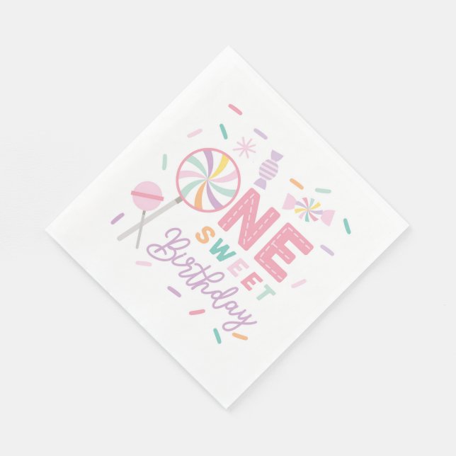Guardanapo De Papel One Sweet Birthday Luncheon Napkin (Quina)