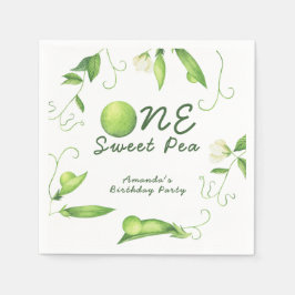 Guardanapo De Papel One Sweet Pea First Birthday