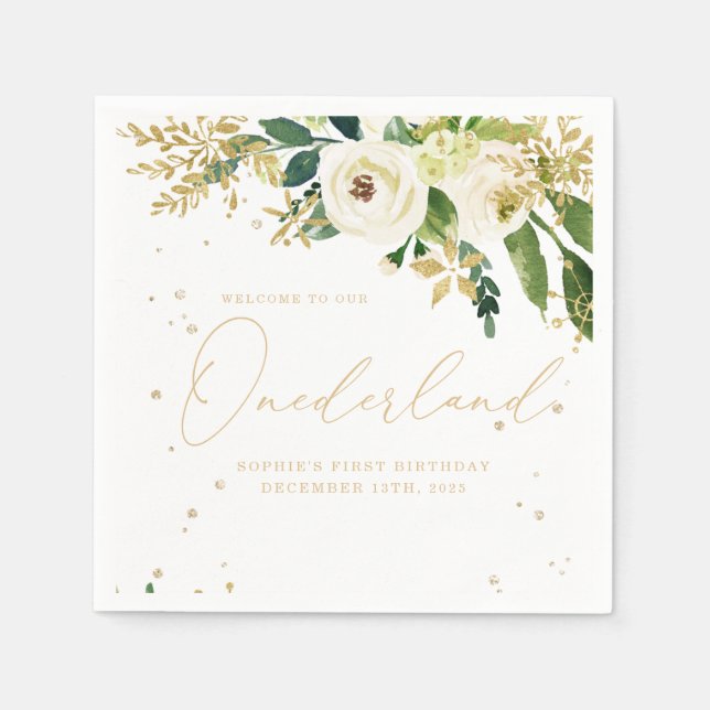 Guardanapo De Papel Onederland One First Birthday (Frente)