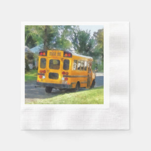 Guardanapo De Papel Ônibus escolar estacionado