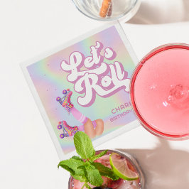 Guardanapo De Papel Ontem, vamos Roll Diversão Retro Roller Skating Gi