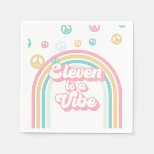 Guardanapo De Papel Onze é um Verbo Retro Summer Rainbow