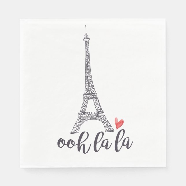 Guardanapo De Papel Ooh la Paris Napkins (Frente)