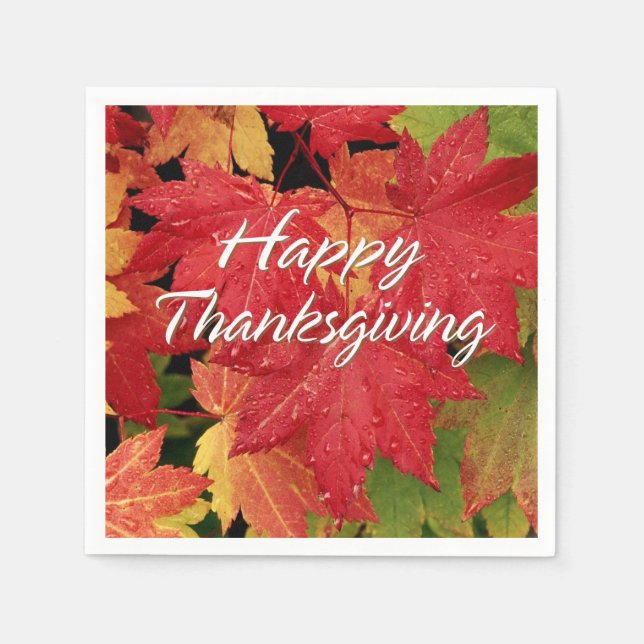 Guardanapo De Papel Opções de Ação de Graças Feliz 8 (Frente)