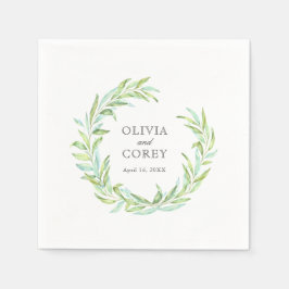 Guardanapo De Papel Open Laurel Wreath Wedding