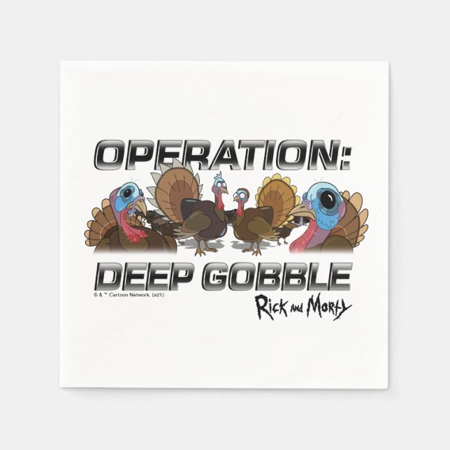 Guardanapo De Papel Operação: Deep Gobble (Frente)