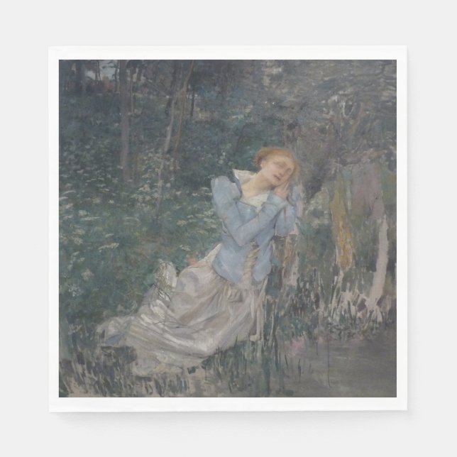 Guardanapo De Papel Ophelia (Weeping Woman) (por Jules Bastien-Lepage) (Frente)