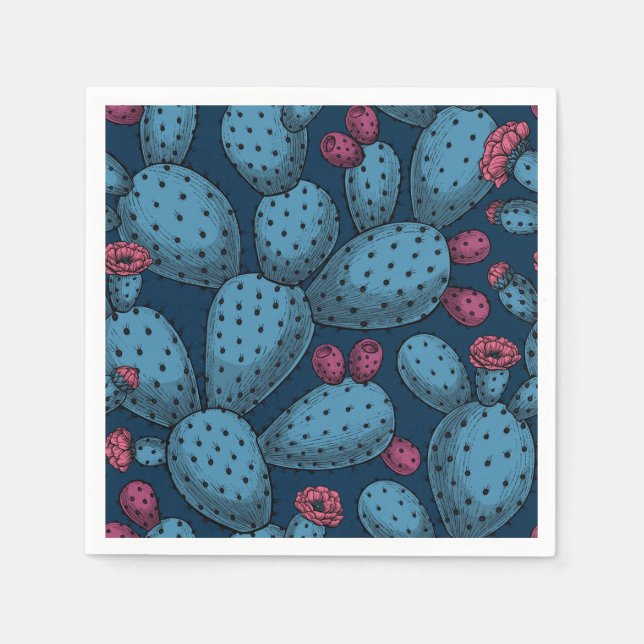 Guardanapo De Papel Opuntia florescente (Frente)