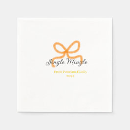 Guardanapo De Papel Orange bow jingle Mingle retro boho family namdate