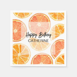 Guardanapo De Papel Orange Citrus Slice Summer Birday