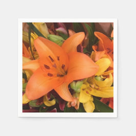 Guardanapo De Papel Orange Lily Paper Napkin