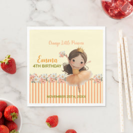 Guardanapo De Papel Orange Little Princess Ball