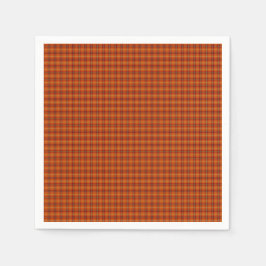 Guardanapo De Papel Orange Tartan Paper Napkins
