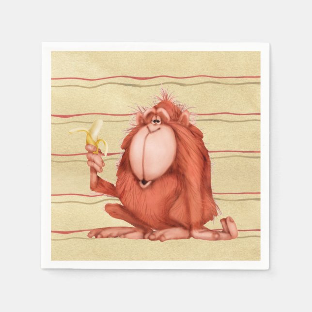 Guardanapo De Papel Orangutan - Napkins (Frente)