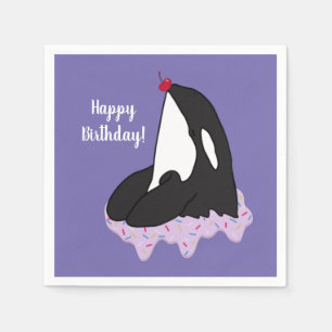 Guardanapo De Papel Orca Assassina Assassina Personalizável Aniversá